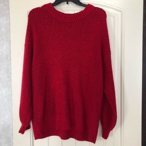 AE Red Oversized Sweater